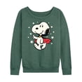 thumbnail image 1 of Peanuts - Snoopy Vampire Stars Glow In The Dark - Women's Lightweight French Terry Long Sleeve Shirt, 1 of 6