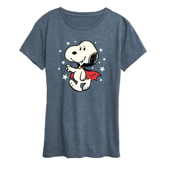 Peanuts - Snoopy Vampire Stars Glow In The Dark - Women's Short Sleeve Graphic T-Shirt