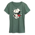 thumbnail image 1 of Peanuts - Snoopy Vampire Stars Glow In The Dark - Women's Short Sleeve Graphic T-Shirt, 1 of 6