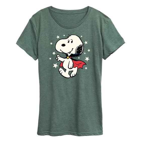 Peanuts - Snoopy Vampire Stars Glow In The Dark - Women's Short Sleeve Graphic T-Shirt