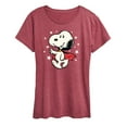 thumbnail image 1 of Peanuts - Snoopy Vampire Stars Glow In The Dark - Women's Short Sleeve Graphic T-Shirt, 1 of 6