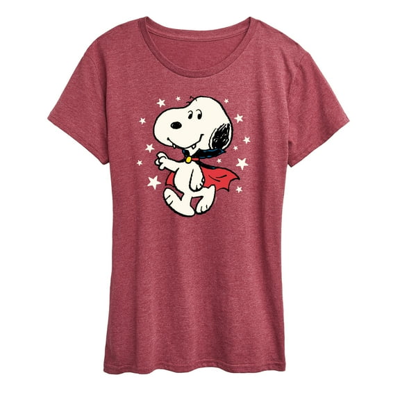 Peanuts - Snoopy Vampire Stars Glow In The Dark - Women's Short Sleeve Graphic T-Shirt
