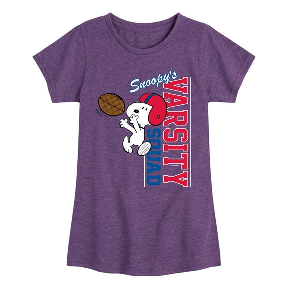 Peanuts - Snoopy Varsity Squad - Toddler And Youth Girls Short Sleeve Graphic T-Shirt