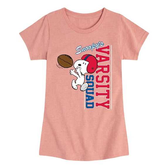 Peanuts - Snoopy Varsity Squad - Toddler And Youth Girls Short Sleeve Graphic T-Shirt