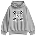 thumbnail image 1 of Peanuts - Snoopy Vinyl Grid - Women's Oversized Fleece Hoodie Sweatshirt, 1 of 4