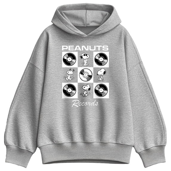 Peanuts - Snoopy Vinyl Grid - Women's Oversized Fleece Hoodie Sweatshirt