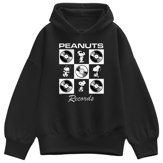 Peanuts - Snoopy Vinyl Grid - Women's Oversized Fleece Hoodie Sweatshirt