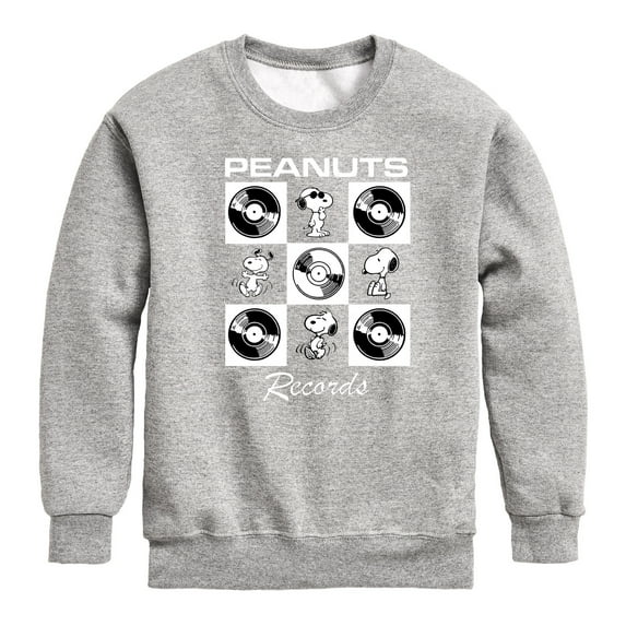 Peanuts - Snoopy Vinyl - Toddler & Youth Crewneck Fleece Sweatshirt