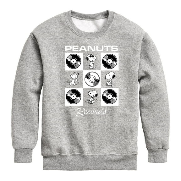 Peanuts - Snoopy Vinyl - Toddler & Youth Crewneck Fleece Sweatshirt