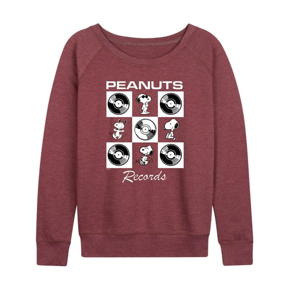 Peanuts - Snoopy Vinyl - Women's Lightweight French Terry Long Sleeve Shirt