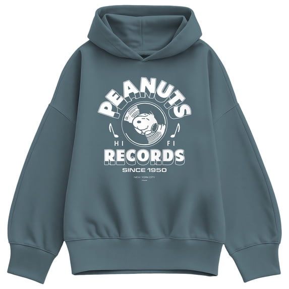 Peanuts - Snoopy Vinyl - Women's Oversized Fleece Hoodie Sweatshirt