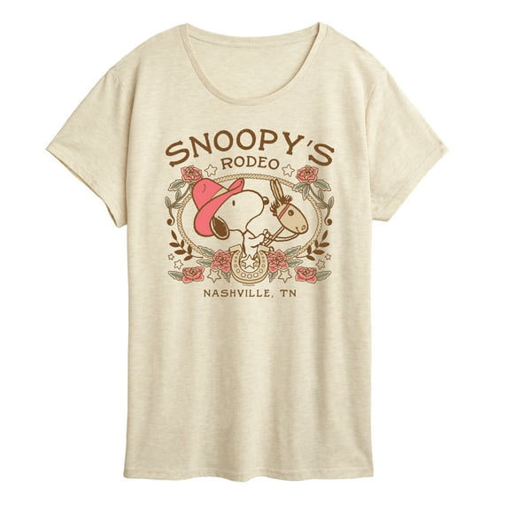 Peanuts - Snoopy Western - Women's Short Sleeve Graphic T-Shirt