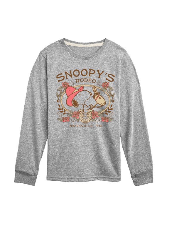 - Snoopy Western Boys' Long Sleeve Graphic T-Shirt
