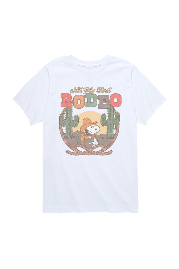 - Snoopy Western - Youth Boys Short Sleeve Graphic T-Shirt