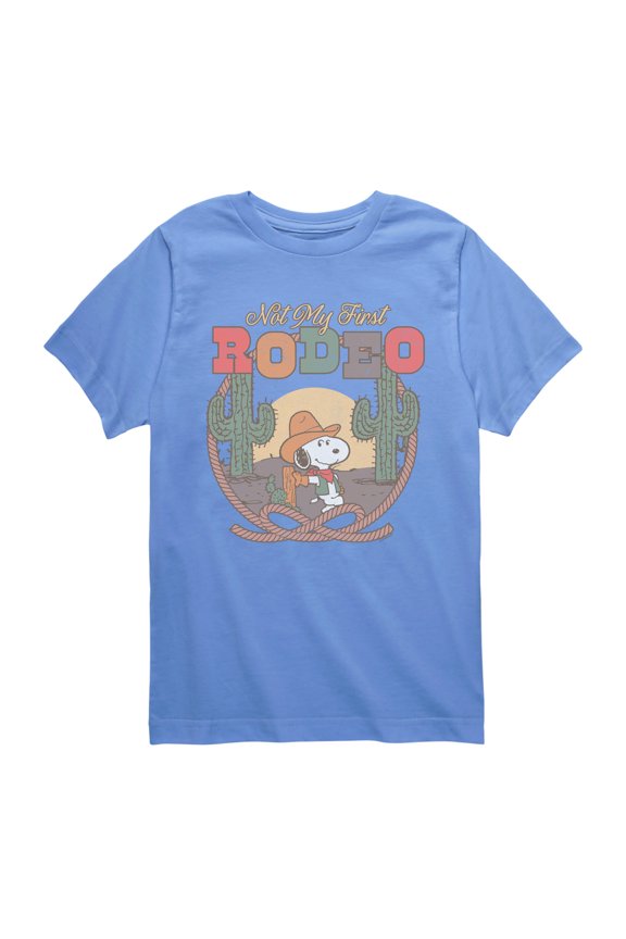 - Snoopy Western - Youth Boys Short Sleeve Graphic T-Shirt