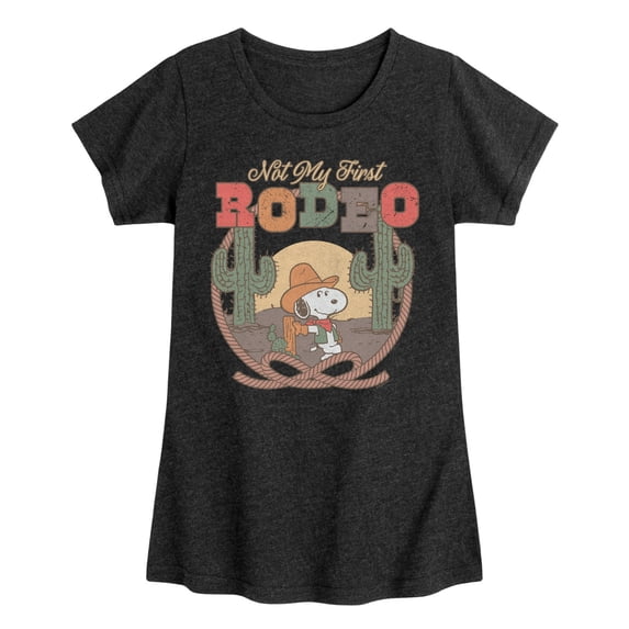 Peanuts - Snoopy Western - Youth Girls Fitted Short Sleeve T-Shirt