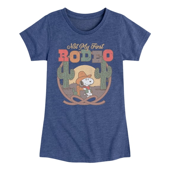 Peanuts - Snoopy Western - Youth Girls Fitted Short Sleeve T-Shirt