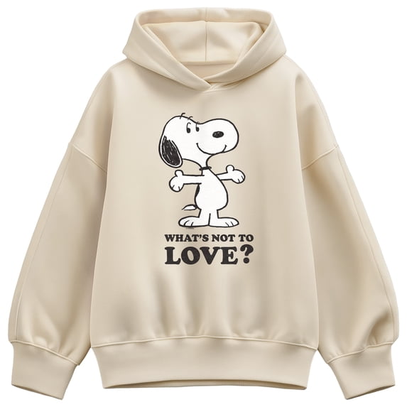Peanuts - Snoopy What's Not to Love Women's Oversized Fleece Hoodie Sweatshirt