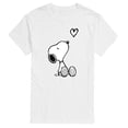 thumbnail image 1 of Peanuts - Snoopy White Heart - Men's Short Sleeve Graphic T-Shirt, 1 of 5