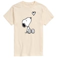 thumbnail image 1 of Peanuts - Snoopy White Heart - Men's Short Sleeve Graphic T-Shirt, 1 of 5