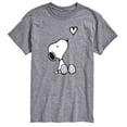 thumbnail image 1 of Peanuts - Snoopy White Heart - Men's Short Sleeve Graphic T-Shirt, 1 of 5