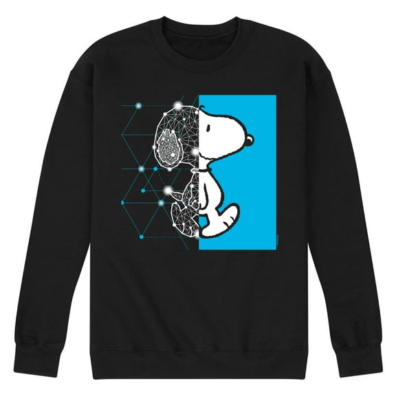 Peanuts - Snoopy Wire Frame - Men's Crew Neck Fleece Pullover