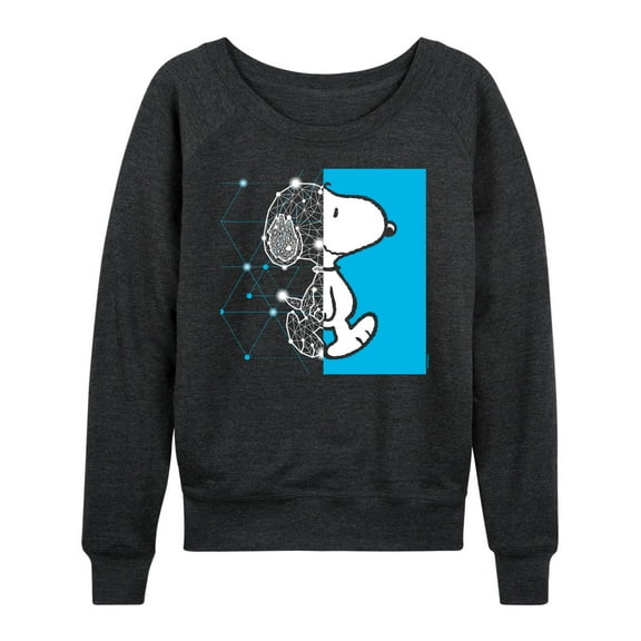 Peanuts - Snoopy Wire Frame - Women's Lightweight French Terry Long Sleeve Shirt