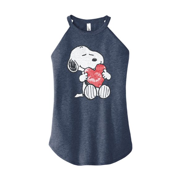 Peanuts - Snoopy With Heart - High Neck Tank