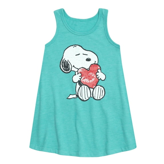 Peanuts - Snoopy With Heart - Toddler & Youth Girls A-line Dress