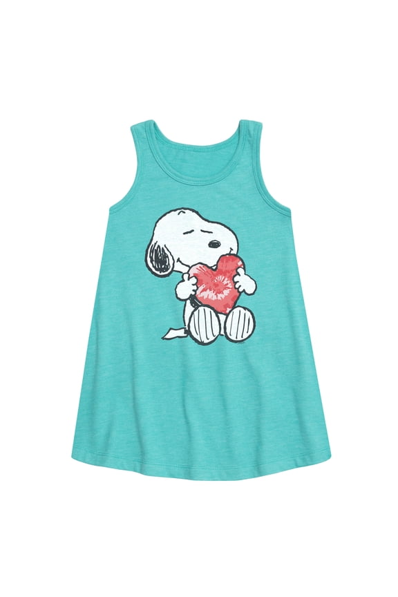 - Snoopy With Heart - Toddler & Youth Girls A-line Dress