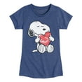 thumbnail image 1 of Peanuts - Snoopy With Heart - Toddler & Youth Girls Short Sleeve Graphic T-Shirt, 1 of 5