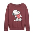thumbnail image 1 of Peanuts - Snoopy With Heart - Women's Lightweight French Terry Long Sleeve Shirt, 1 of 5
