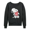 thumbnail image 1 of Peanuts - Snoopy With Heart - Women's Lightweight French Terry Long Sleeve Shirt, 1 of 5