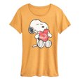 thumbnail image 1 of Peanuts - Snoopy With Heart - Women's Short Sleeve Graphic T-Shirt, 1 of 1