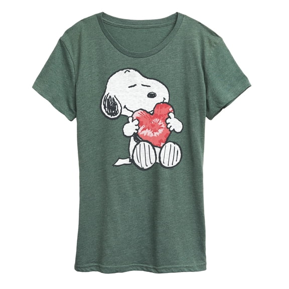 Peanuts - Snoopy With Heart - Women's Short Sleeve Graphic T-Shirt