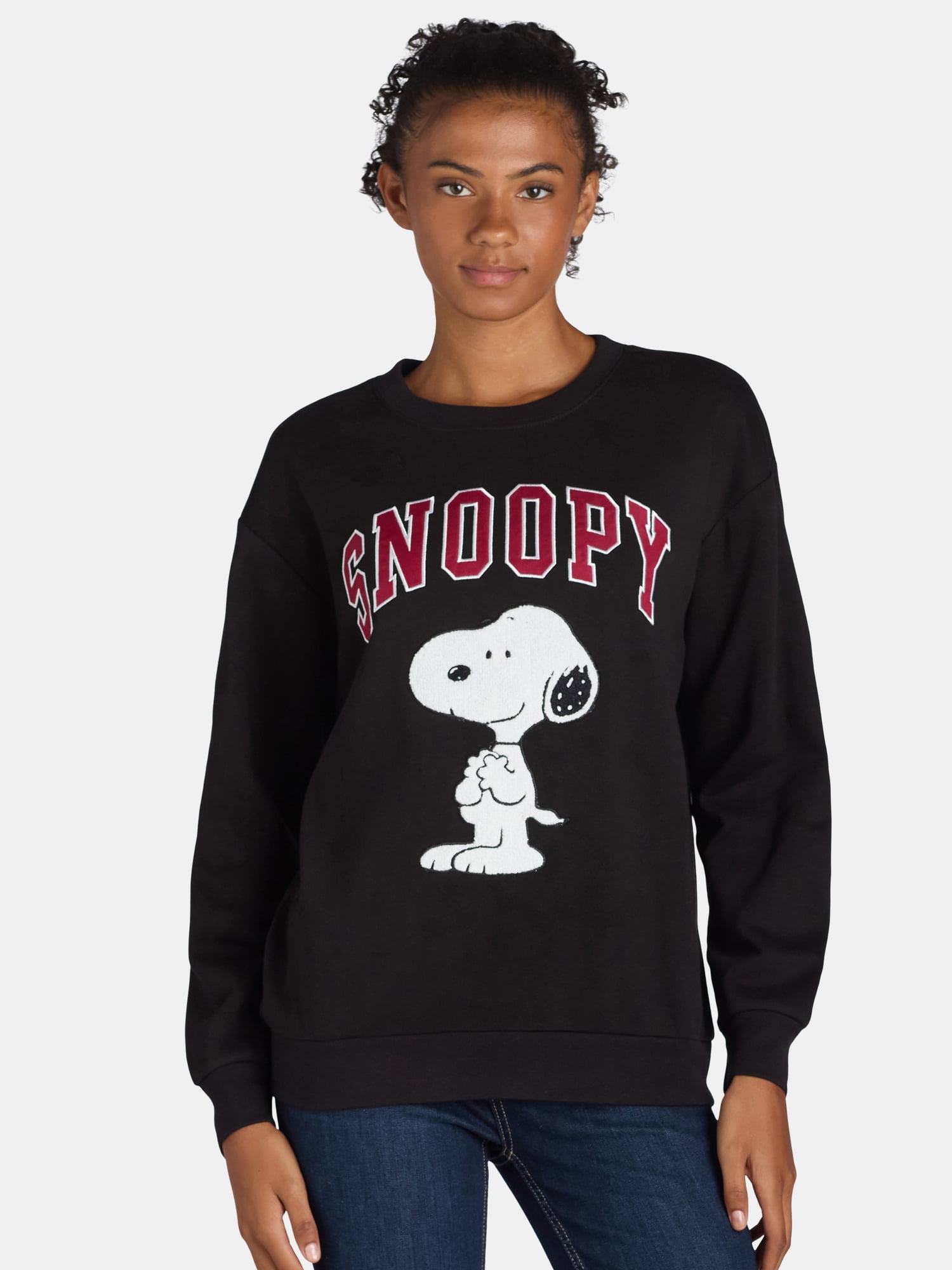 Peanuts Snoopy Women's Graphic Sweatshirt with Long Sleeves