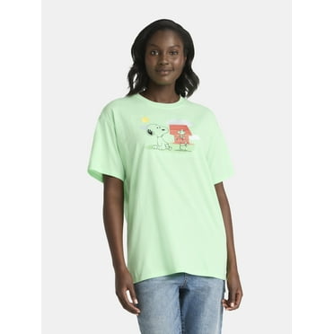Peanuts Women's Graphic Tee with Short Sleeves, Sizes XXS-XXL