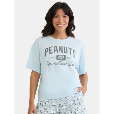 Peanuts Snoopy Women's Tee and Fleece Shorts Set, 2-Piece