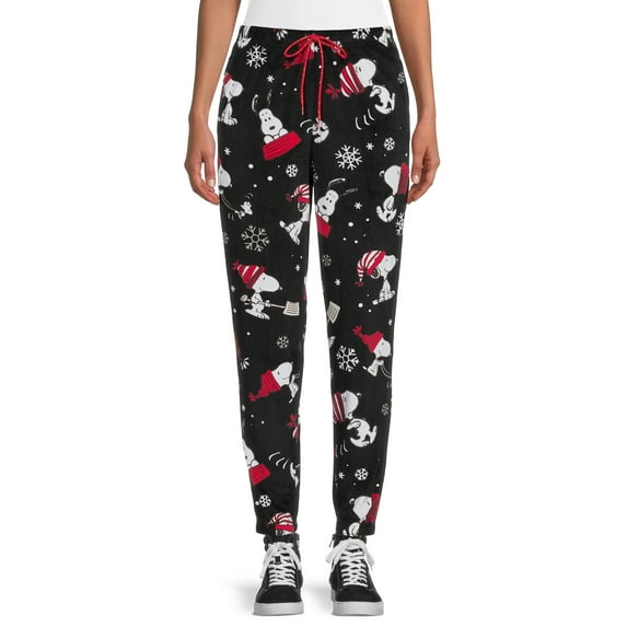 Peanuts Snoopy Women's and Women's Plus Holiday Sleep Jogger