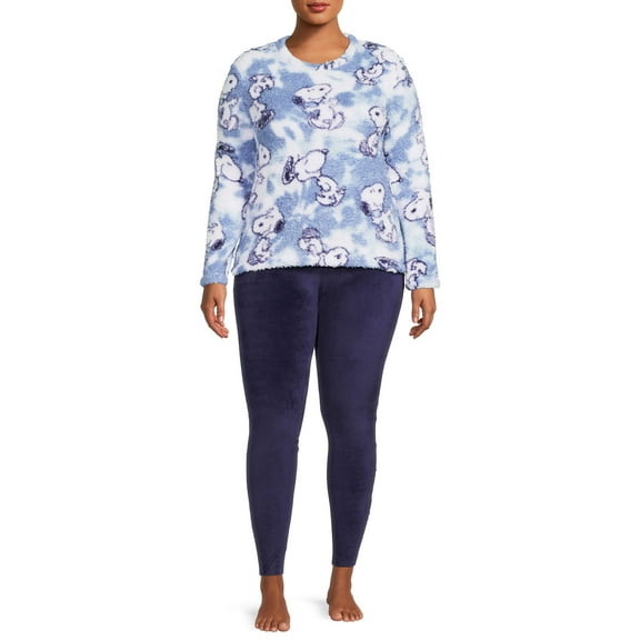 Peanuts Snoopy Women's and Women's Plus License Pajamas 2 Piece Set