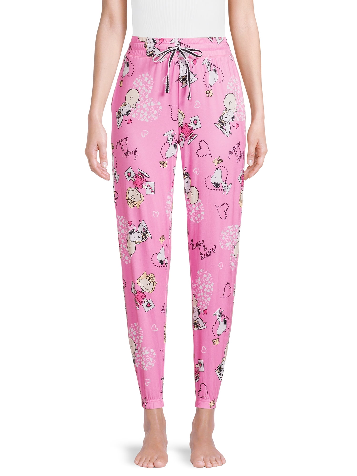 Peanuts Brandclub Peanuts Snoopy Women s and Women s Plus Sleep Joggers