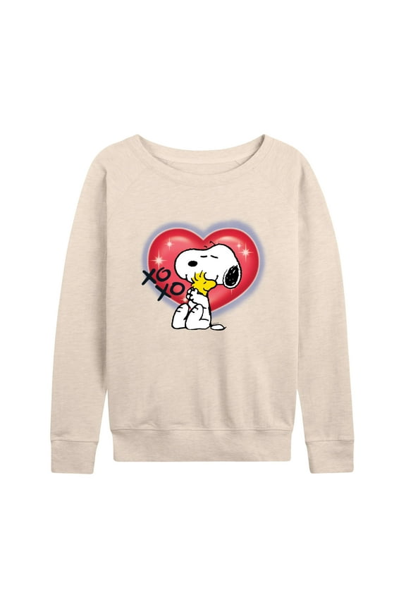 - Snoopy Woodstock Graffiti Heart - Women's Lightweight French Terry Long Sleeve Shirt