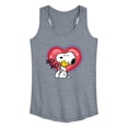 thumbnail image 1 of Peanuts - Snoopy Woodstock Graffiti Heart - Women's Racerback Tank Top, 1 of 6