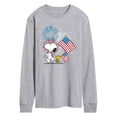 thumbnail image 1 of Peanuts - Snoopy & Woodstock Americana Men's Long Sleeve Graphic T-Shirt, 1 of 5
