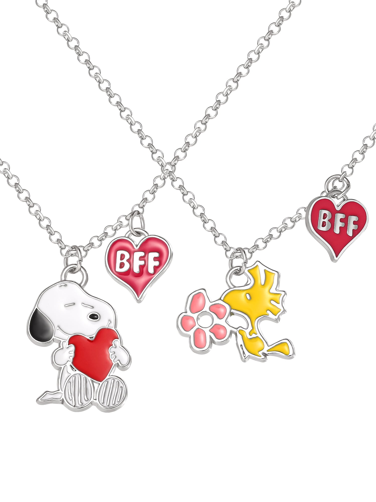 Peanuts Snoopy & Woodstock Best Friends Split Pendant Necklace Set