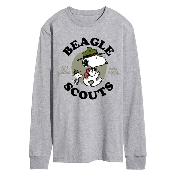 Peanuts - Snoopy Woodstock Beagle Scout Men's Long Sleeve Graphic T-Shirt