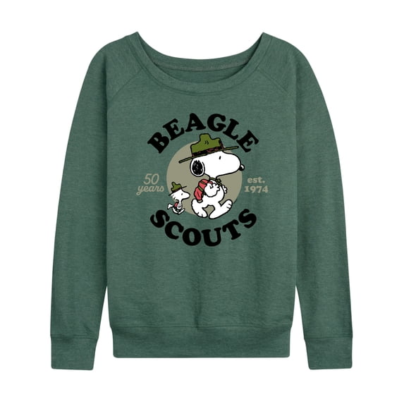 Peanuts - Snoopy Woodstock Beagle Scout - Women's French Terry Long Sleeve Pullover