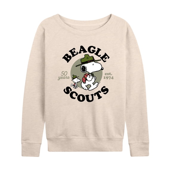 Peanuts - Snoopy Woodstock Beagle Scout - Women's French Terry Long Sleeve Pullover