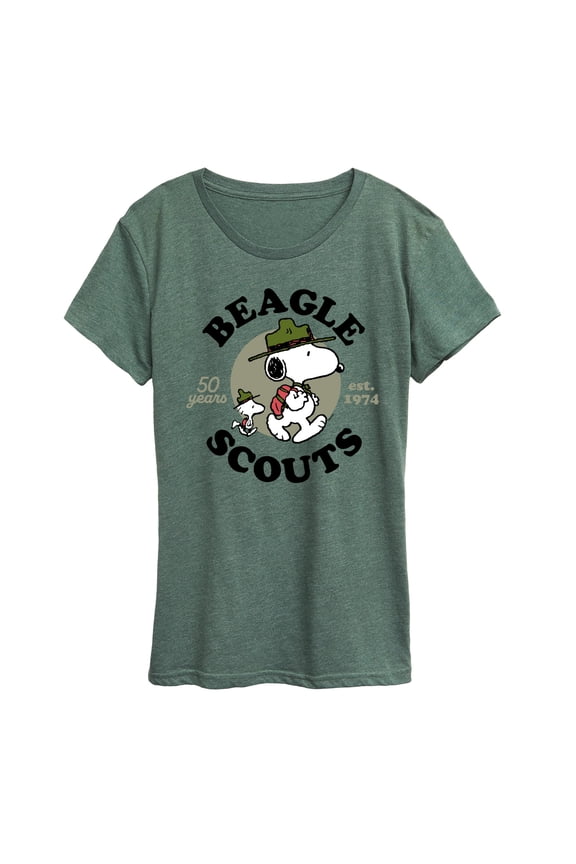 - Snoopy Woodstock Beagle Scout - Women's Short Sleeve Graphic T-Shirt