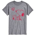 thumbnail image 1 of Peanuts - Snoopy Woodstock Broken Heart - Men's Short Sleeve Graphic T-Shirt, 1 of 5